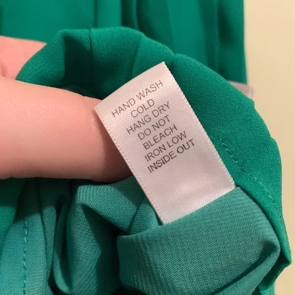 Tinley Road Green Pleated Botton Dress S - Picture 4 of 7